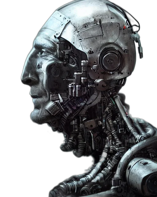 robot, face, mask, cyberpunk transparent PNG cut-out