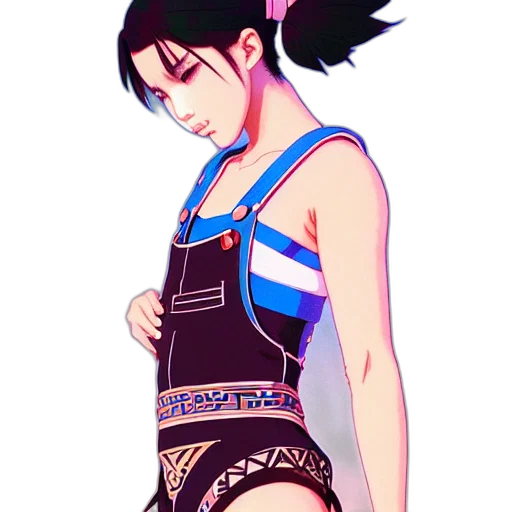 dress, cyberpunk, pixel art, anime transparent PNG cut-out