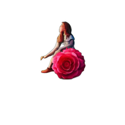 flower, dress, umbrella, creature transparent PNG cut-out