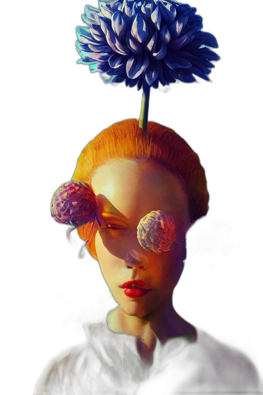 flower, crown, face, mask transparent PNG cut-out