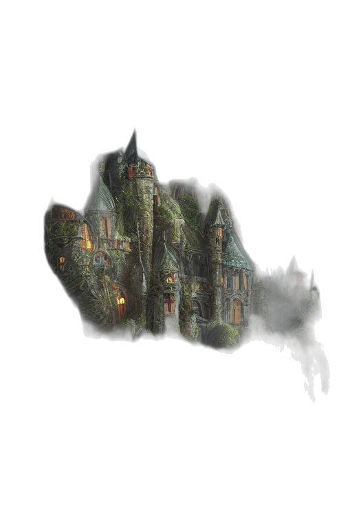building, dragon, crown, weapon transparent PNG cut-out