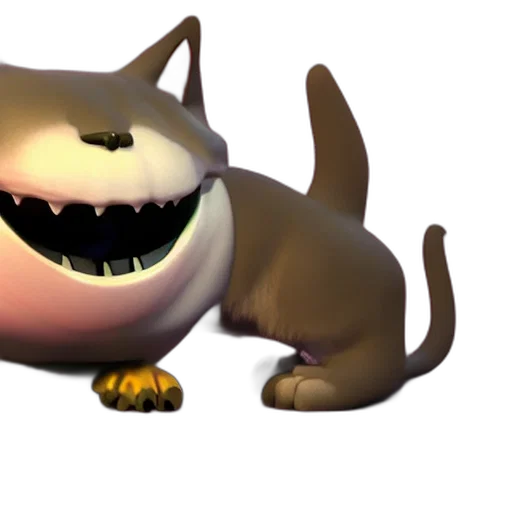 creature, animal, staff, 3d render transparent PNG cut-out