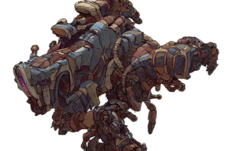 robot, weapon, concept art, fantasy art transparent PNG cut-out
