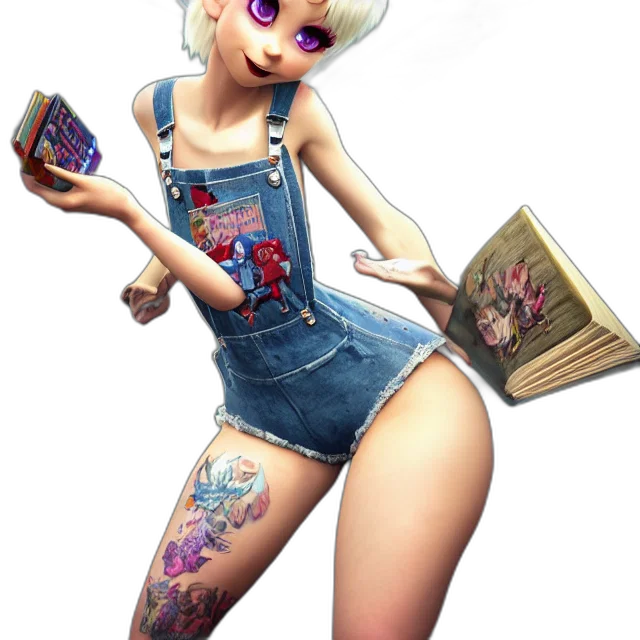 dress, cartoon, comic book art, concept art transparent PNG cut-out