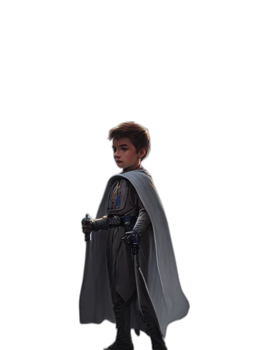 staff, jacket, robot, weapon transparent PNG cut-out