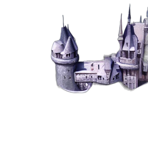crown, building, 3d render, concept art transparent PNG cut-out