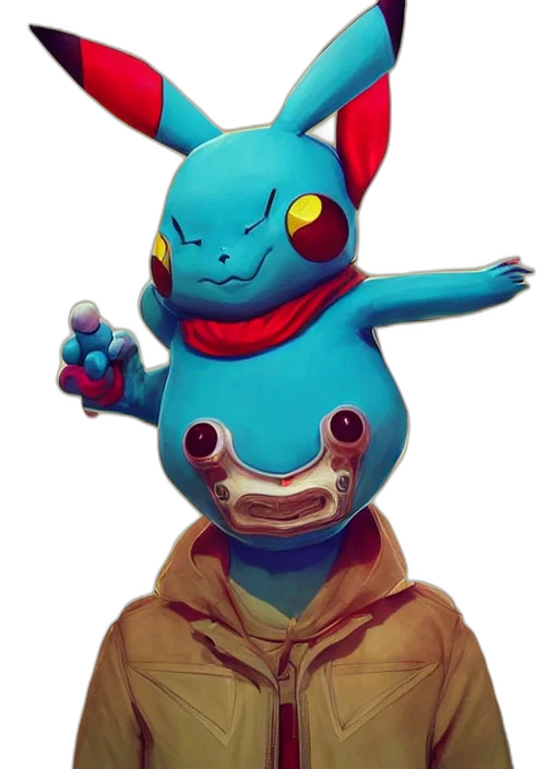 staff, mask, creature, robot transparent PNG cut-out