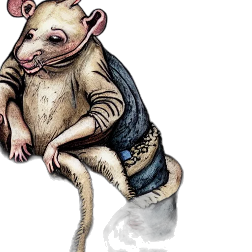 animal, creature, concept art, rat transparent PNG cut-out