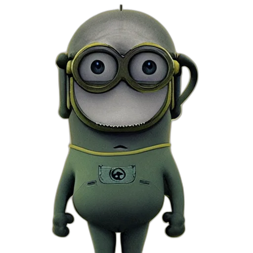 robot, staff, 3d render, cartoon transparent PNG cut-out