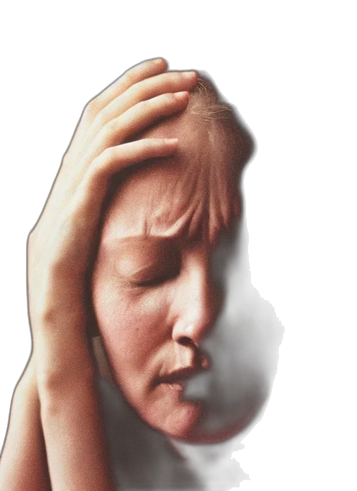 face, mask, hair, jacket transparent PNG cut-out