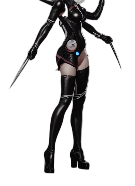 staff, robot, concept art, 3d render transparent PNG cut-out