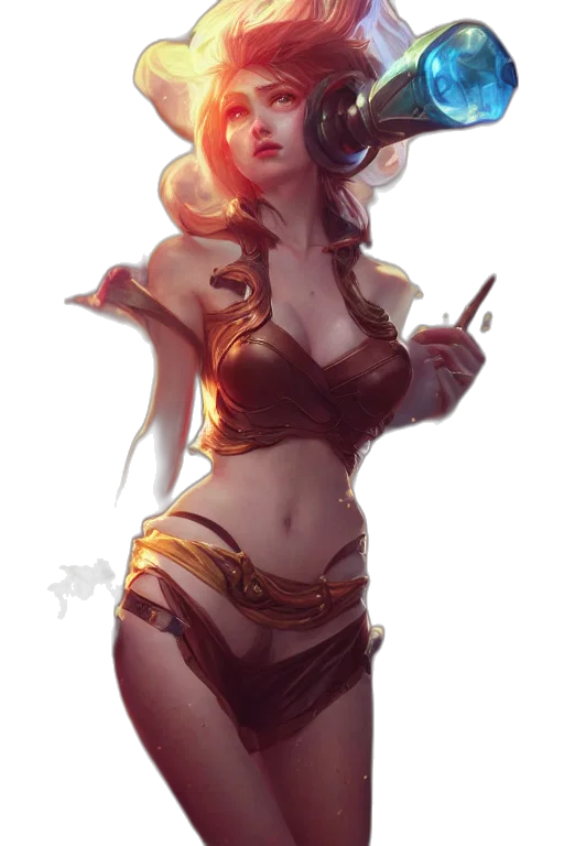dress, staff, fantasy art, concept art transparent PNG cut-out