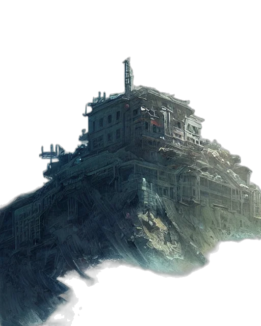building, robot, concept art, fantasy art transparent PNG cut-out