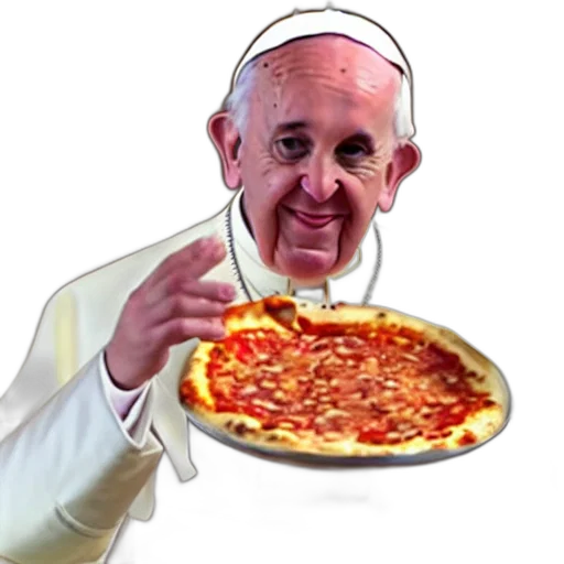 food, pope, francis, eating transparent PNG cut-out