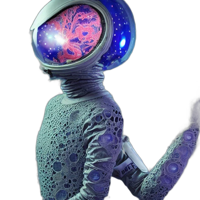 robot, mask, creature, staff transparent PNG cut-out