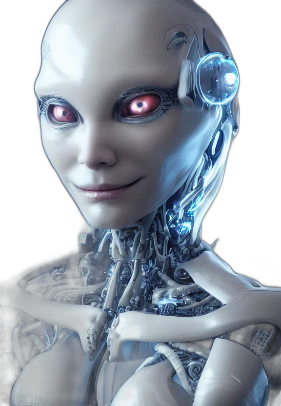 robot, face, cyberpunk, concept art transparent PNG cut-out