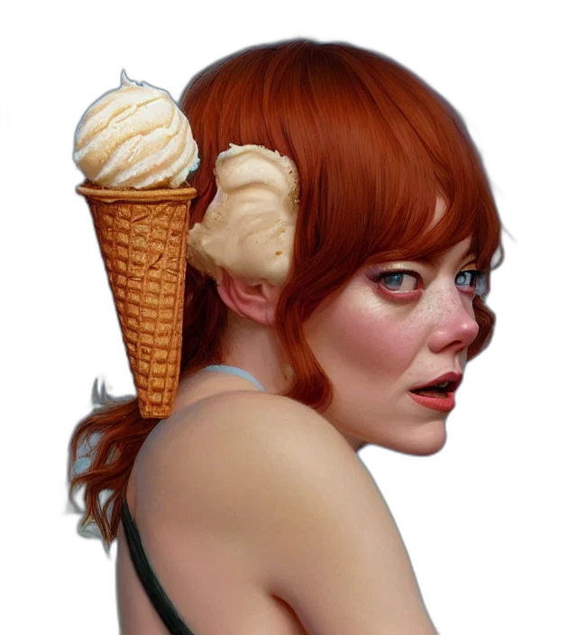 hat, food, umbrella, face transparent PNG cut-out