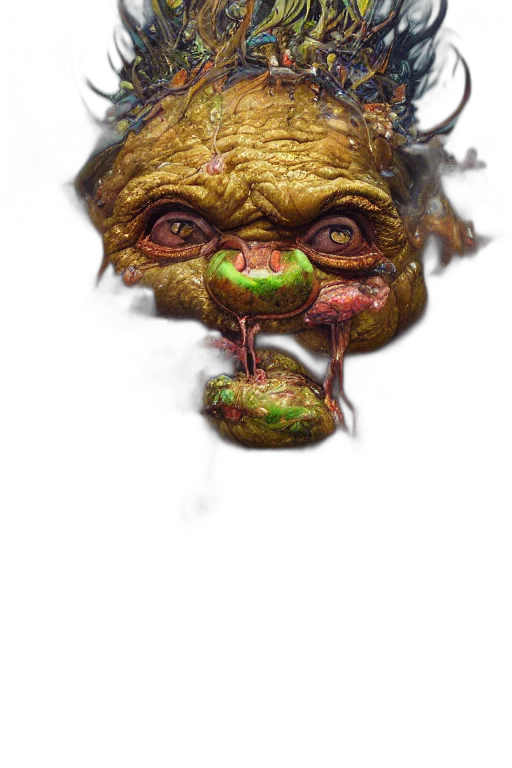 face, creature, mask, staff transparent PNG cut-out