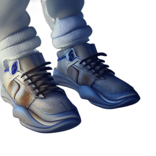 shoes, 3d render, concept art, photorealistic transparent PNG cut-out