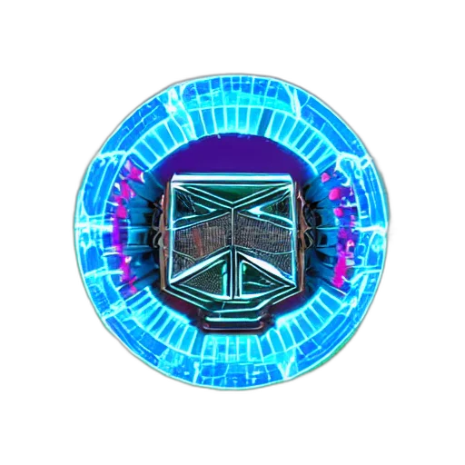 robot, weapon, staff, vaporwave transparent PNG cut-out