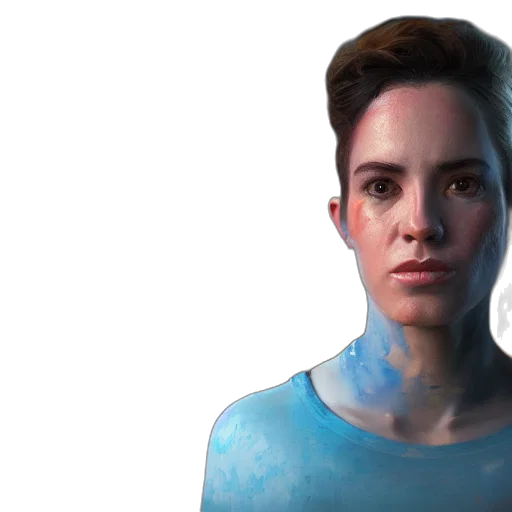 face, concept art, photorealistic, 3d render transparent PNG cut-out