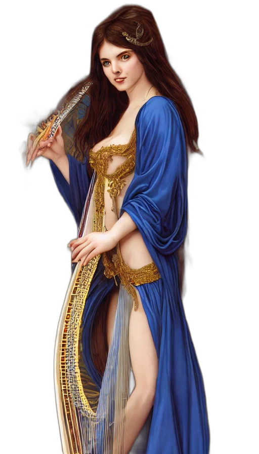 dress, jewelry, staff, sword transparent PNG cut-out