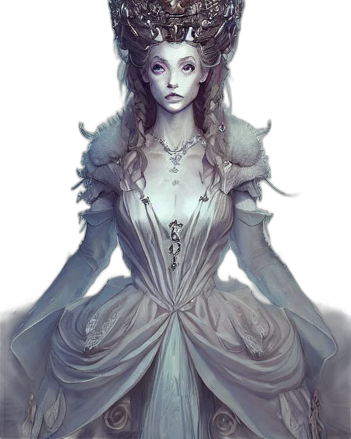 dress, crown, face, fantasy art transparent PNG cut-out