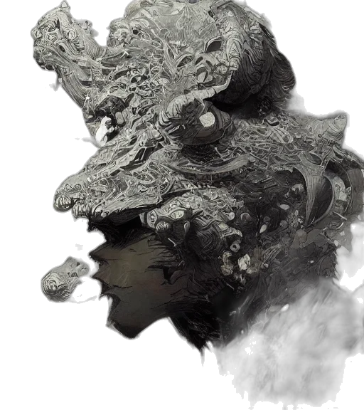dragon, mask, face, creature transparent PNG cut-out