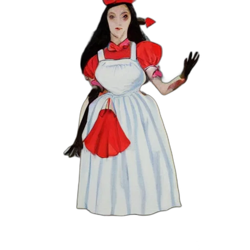dress, staff, 3d render, concept art transparent PNG cut-out