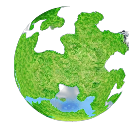 3d render, green, earth tones, albedo transparent PNG cut-out