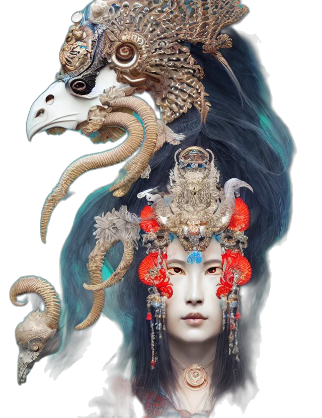 mask, face, dragon, creature transparent PNG cut-out
