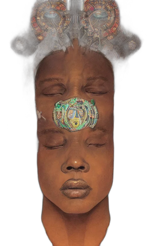face, mask, crown, jewelry transparent PNG cut-out
