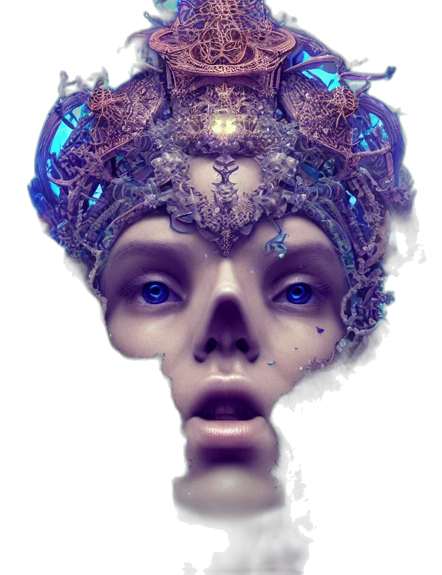mask, crown, face, creature transparent PNG cut-out