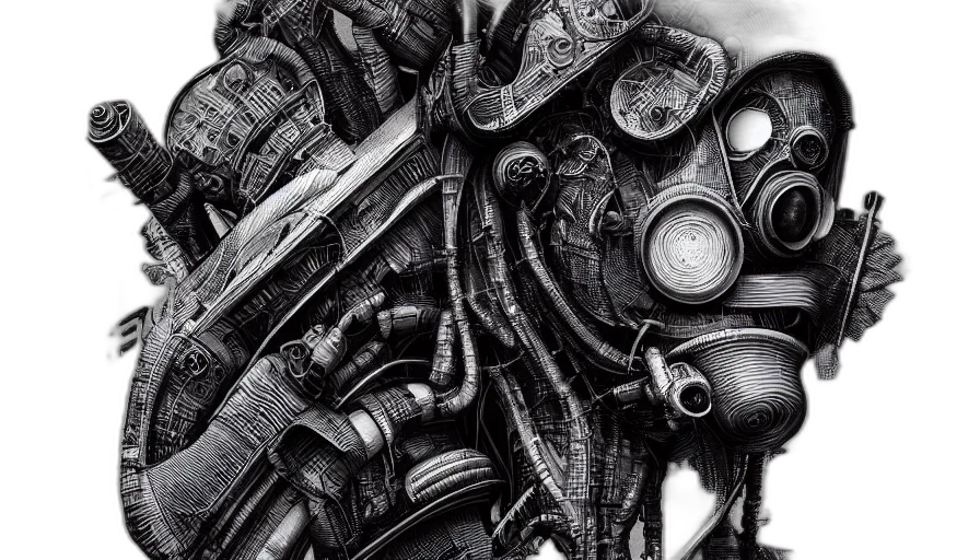robot, weapon, concept art, comic book art transparent PNG cut-out