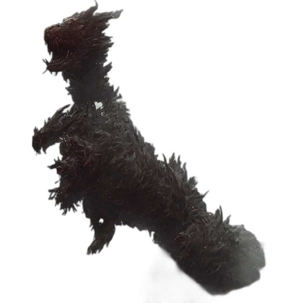 dragon, staff, animal, creature transparent PNG cut-out
