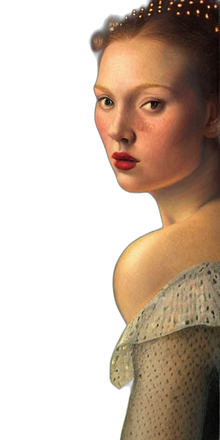 face, dress, jewelry, hat transparent PNG cut-out