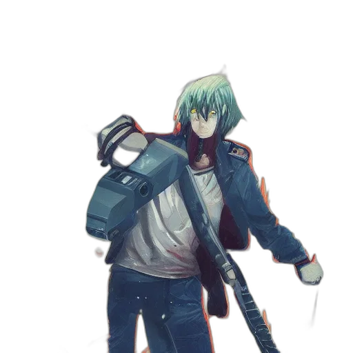 jacket, weapon, staff, sword transparent PNG cut-out