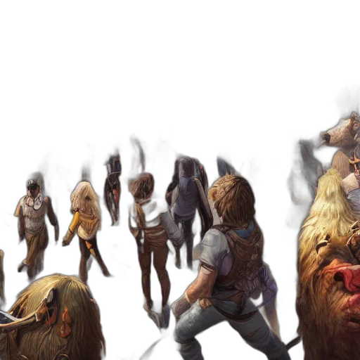 concept art, fantasy art, 3d render, comic book art transparent PNG cut-out