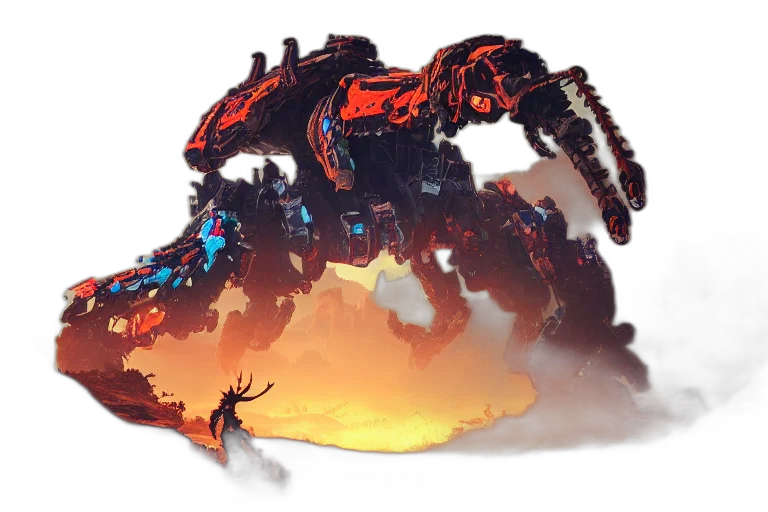 dragon, robot, weapon, creature transparent PNG cut-out