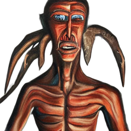 mask, face, creature, staff transparent PNG cut-out