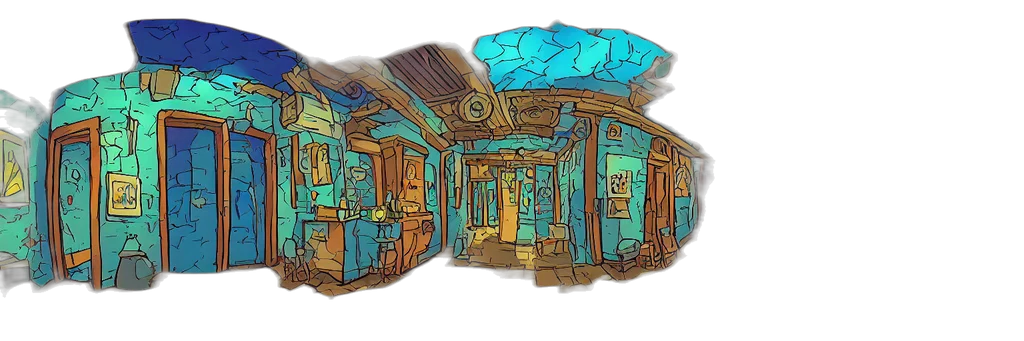 building, concept art, watercolor, 3d render transparent PNG cut-out