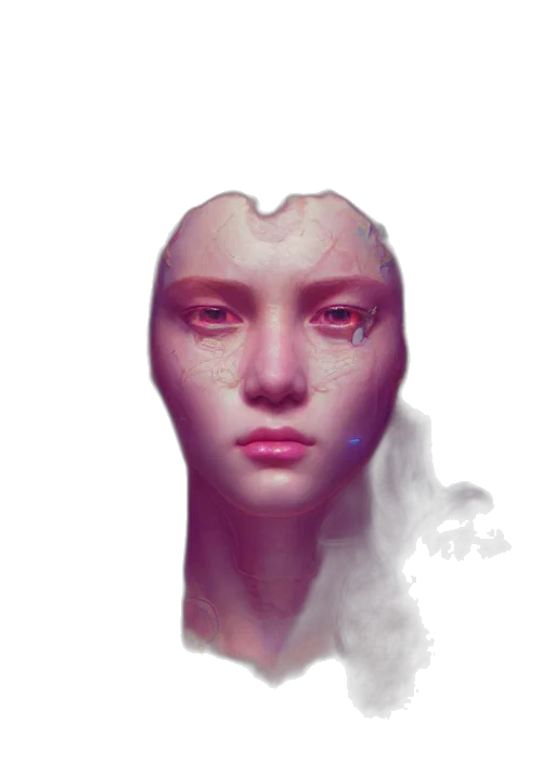 face, robot, mask, creature transparent PNG cut-out