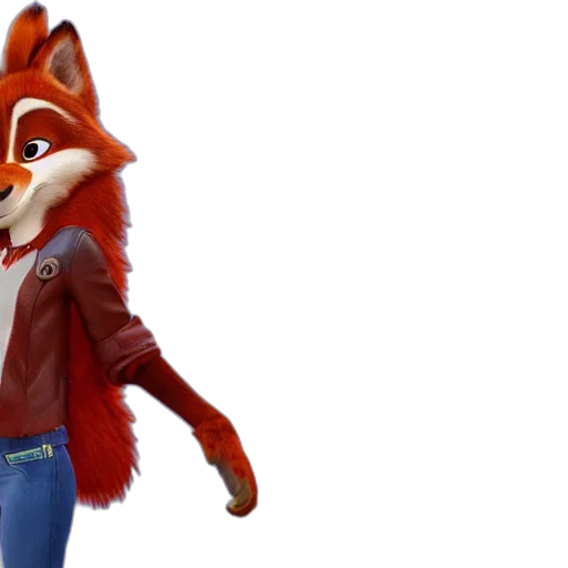 jacket, animal, 3d render, concept art transparent PNG cut-out