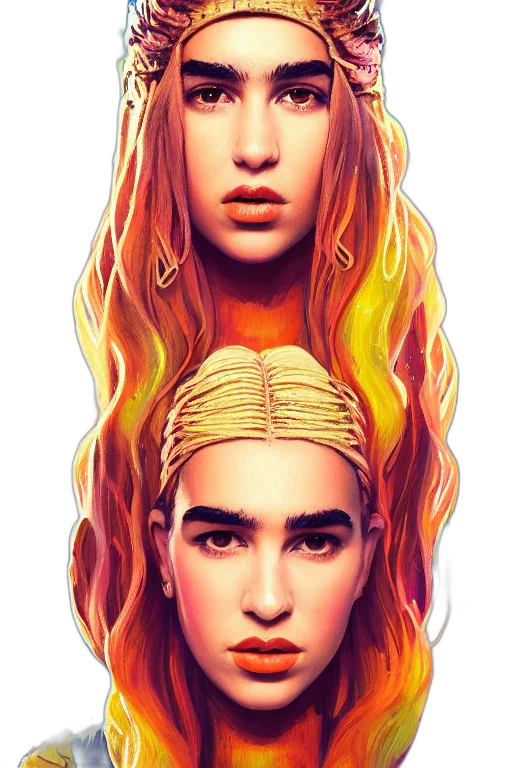 hair, crown, mask, face transparent PNG cut-out