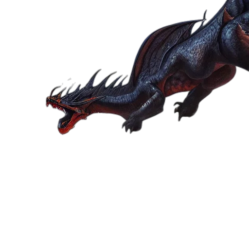 dragon, creature, animal, staff transparent PNG cut-out