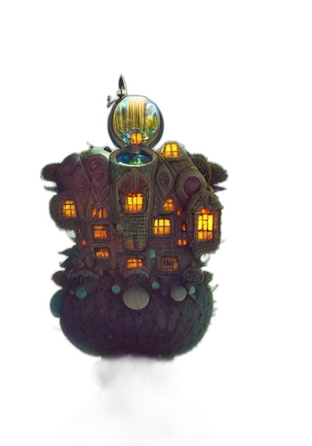 crown, staff, mask, building transparent PNG cut-out