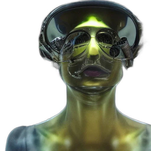 robot, mask, face, cyberpunk transparent PNG cut-out