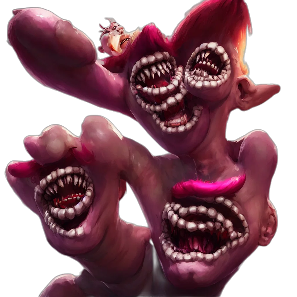 creature, mask, face, staff transparent PNG cut-out
