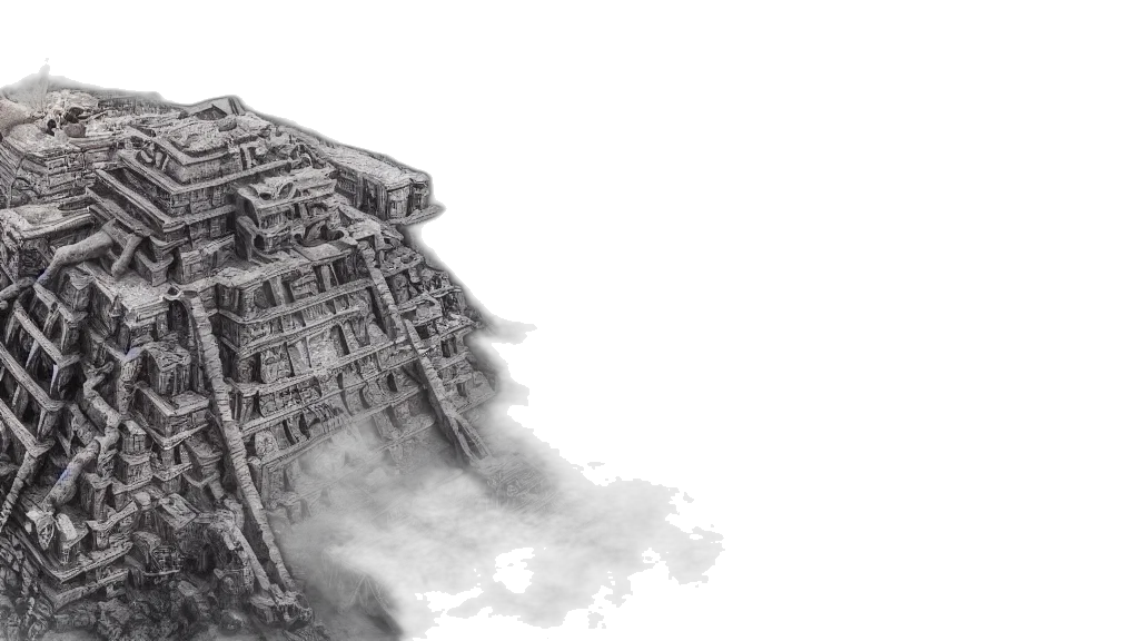 building, concept art, 3d render, photorealistic transparent PNG cut-out