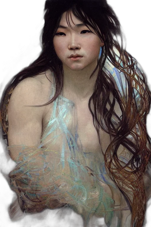 hair, dress, face, creature transparent PNG cut-out